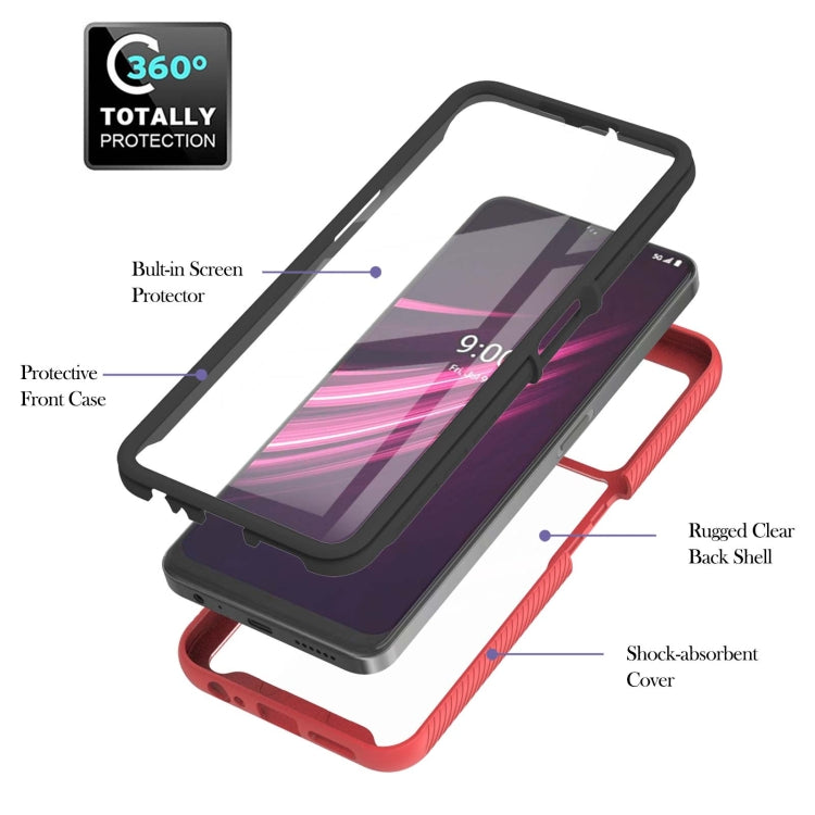 For T-Mobile REVVL V+ 5G Starry Sky Solid Color Series Shockproof PC + TPU Protective Case with PET Film