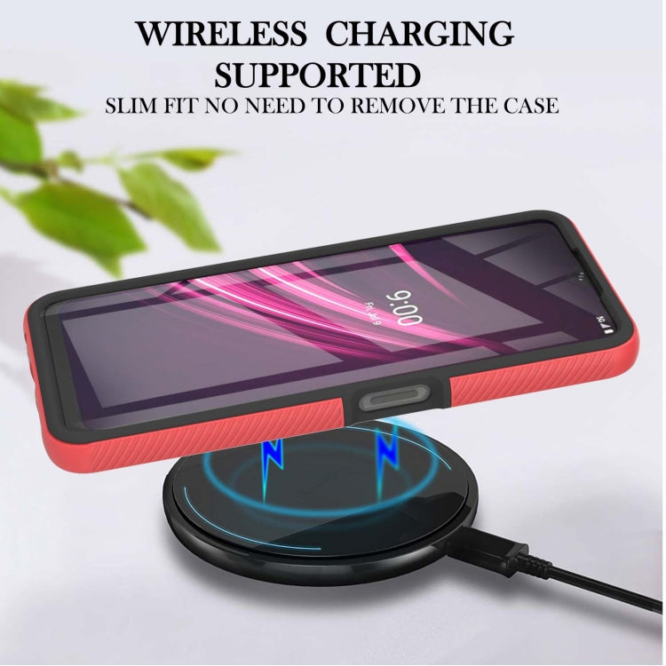 For T-Mobile REVVL V+ 5G Starry Sky Solid Color Series Shockproof PC + TPU Protective Case with PET Film