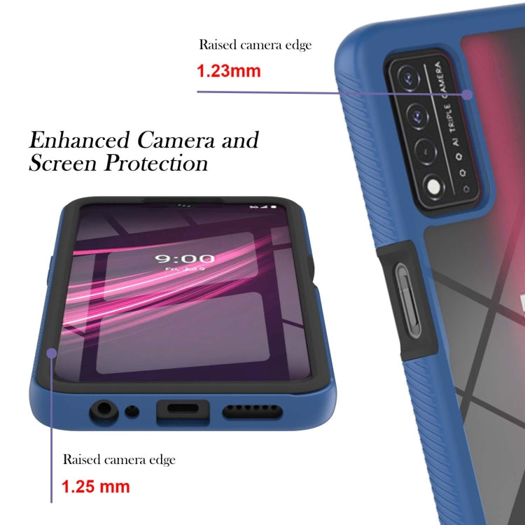 For T-Mobile REVVL V+ 5G Starry Sky Solid Color Series Shockproof PC + TPU Protective Case with PET Film
