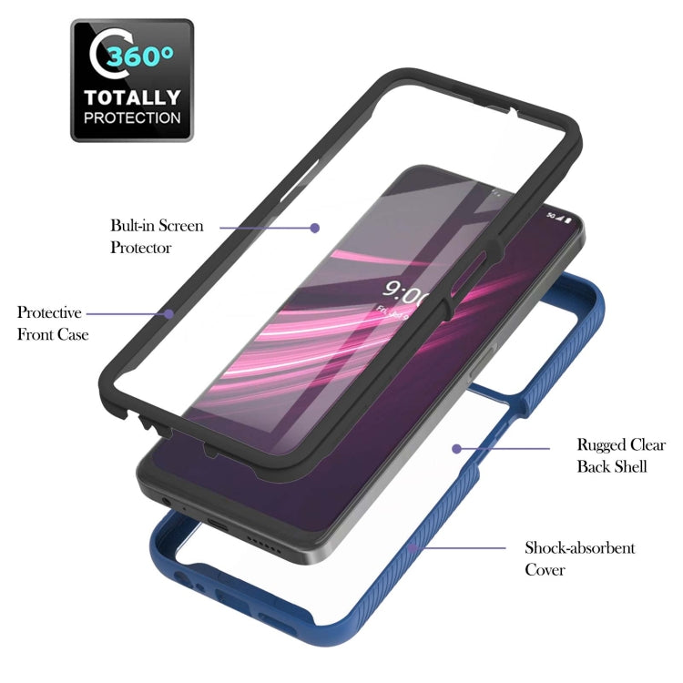 For T-Mobile REVVL V+ 5G Starry Sky Solid Color Series Shockproof PC + TPU Protective Case with PET Film