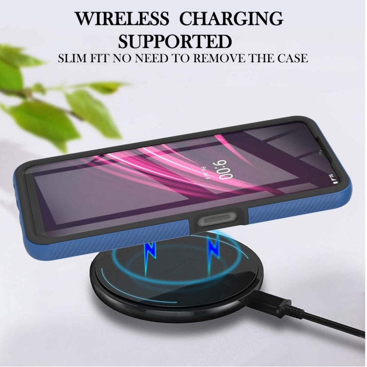 For T-Mobile REVVL V+ 5G Starry Sky Solid Color Series Shockproof PC + TPU Protective Case with PET Film