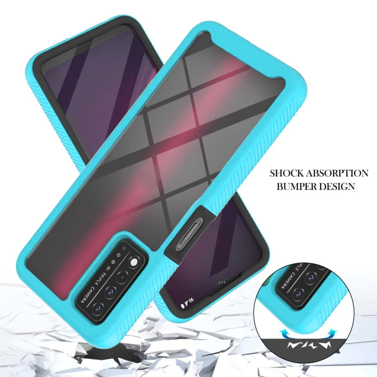 For T-Mobile REVVL V+ 5G Starry Sky Solid Color Series Shockproof PC + TPU Protective Case with PET Film