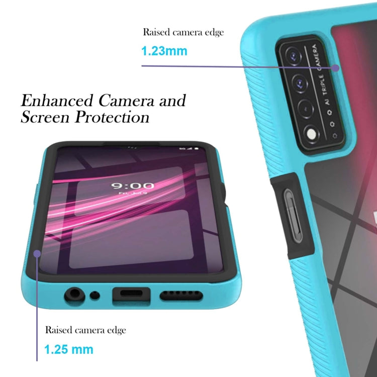 For T-Mobile REVVL V+ 5G Starry Sky Solid Color Series Shockproof PC + TPU Protective Case with PET Film