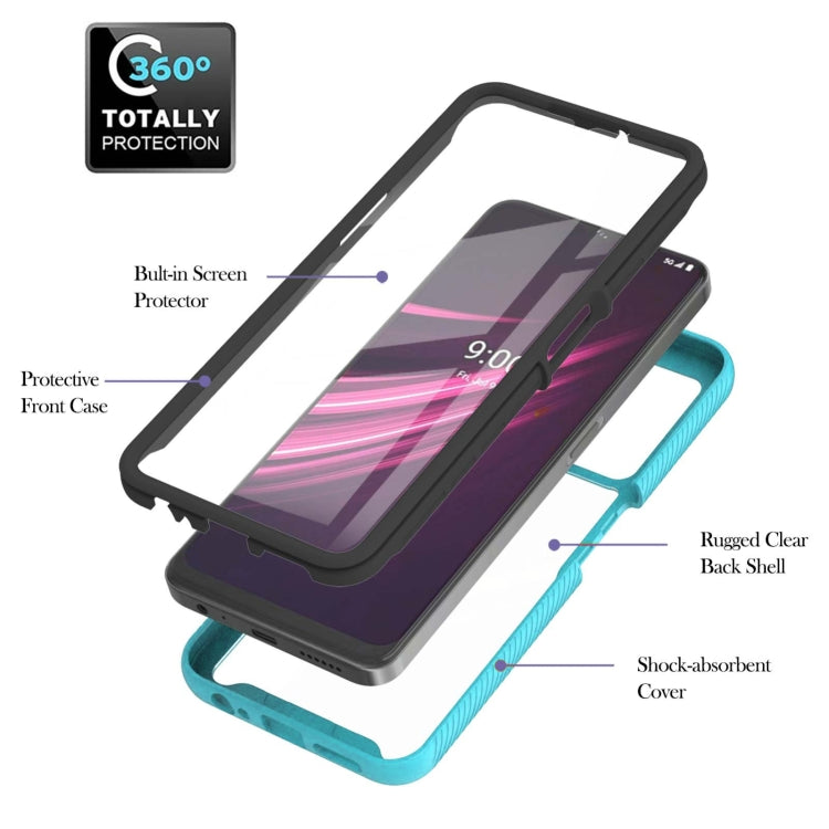 For T-Mobile REVVL V+ 5G Starry Sky Solid Color Series Shockproof PC + TPU Protective Case with PET Film