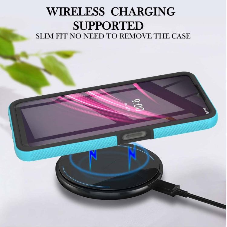 For T-Mobile REVVL V+ 5G Starry Sky Solid Color Series Shockproof PC + TPU Protective Case with PET Film