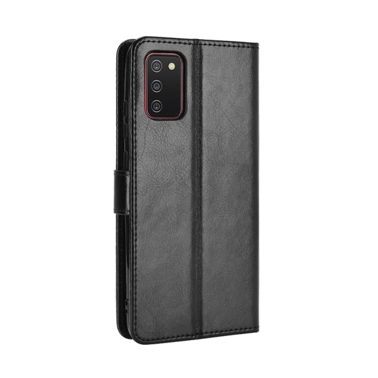 For Samsung Galaxy A03s 166mm Crazy Horse Texture Horizontal Flip Leather Case with Holder & Card Slots & Lanyard