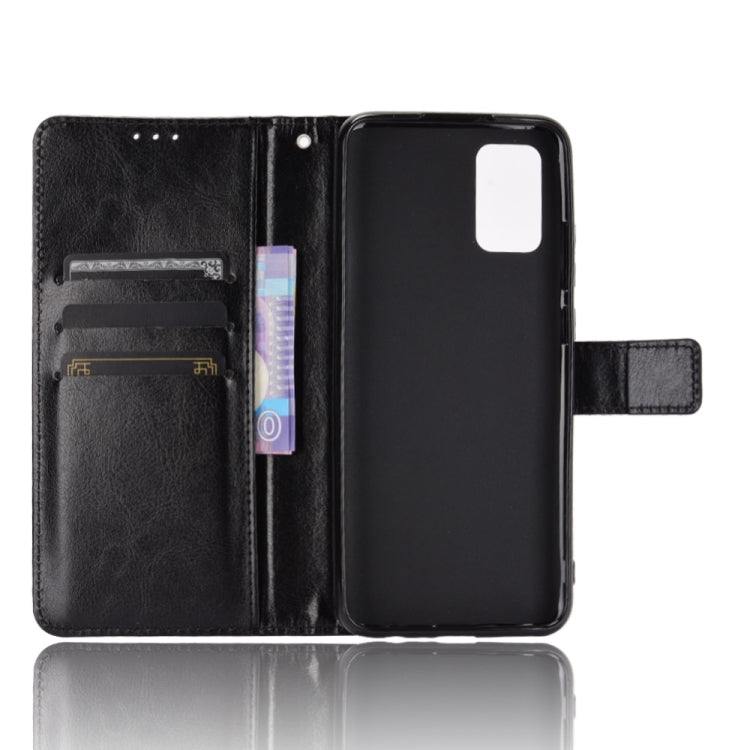 For Samsung Galaxy A03s 166mm Crazy Horse Texture Horizontal Flip Leather Case with Holder & Card Slots & Lanyard