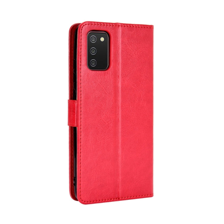 For Samsung Galaxy A03s 166mm Crazy Horse Texture Horizontal Flip Leather Case with Holder & Card Slots & Lanyard