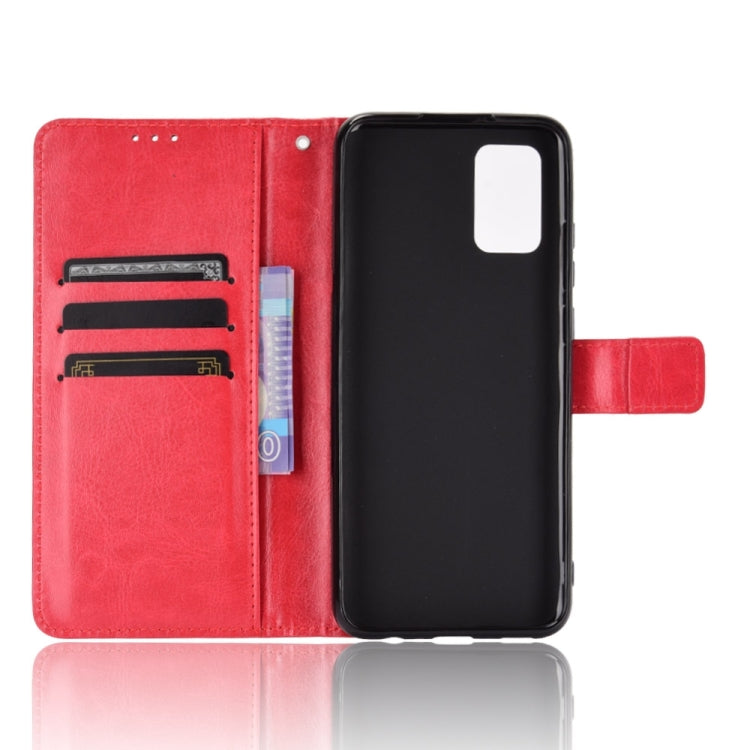 For Samsung Galaxy A03s 166mm Crazy Horse Texture Horizontal Flip Leather Case with Holder & Card Slots & Lanyard