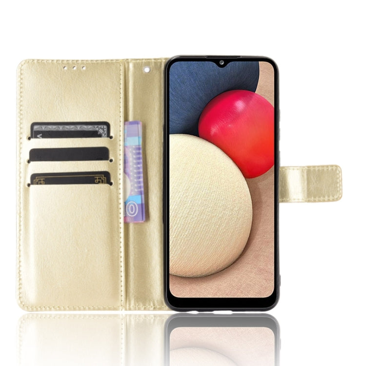 For Samsung Galaxy A03s 166mm Crazy Horse Texture Horizontal Flip Leather Case with Holder & Card Slots & Lanyard