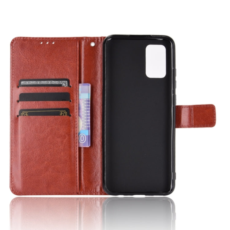 For Samsung Galaxy A03s 166mm Crazy Horse Texture Horizontal Flip Leather Case with Holder & Card Slots & Lanyard