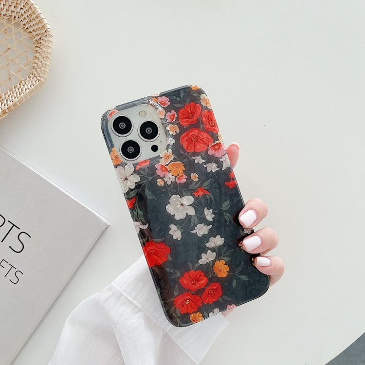 For iPhone 13 Pro Max Painted Pattern Shockproof TPU Protective Case