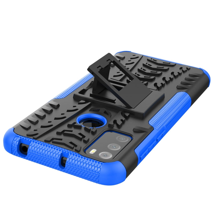 For Alcatel 3L (2021) Tire Texture Shockproof TPU+PC Protective Case with Holder
