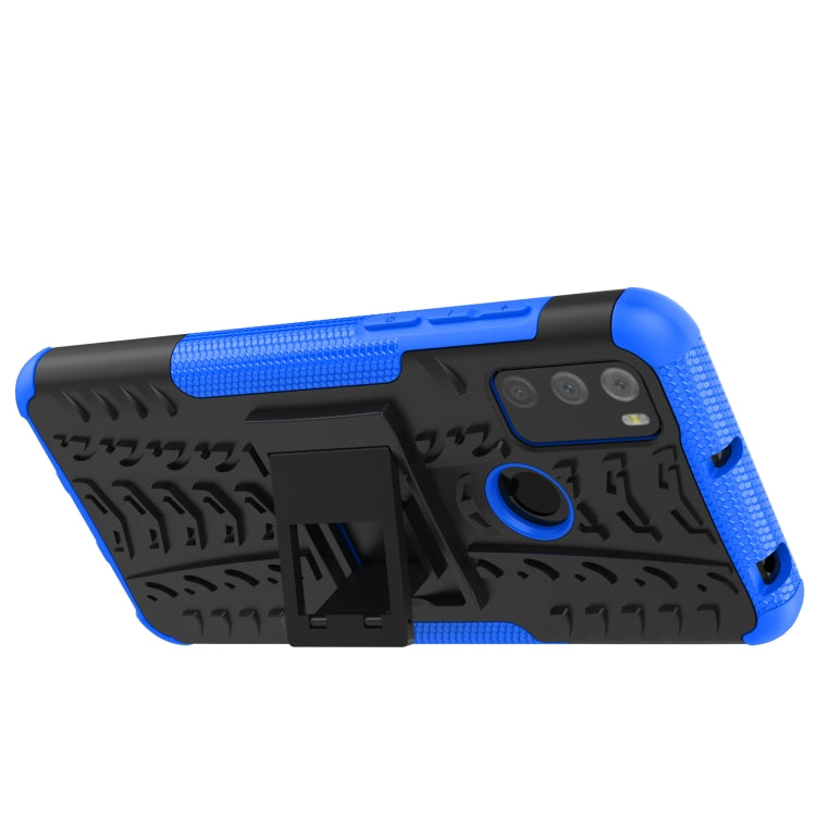 For Alcatel 3L (2021) Tire Texture Shockproof TPU+PC Protective Case with Holder