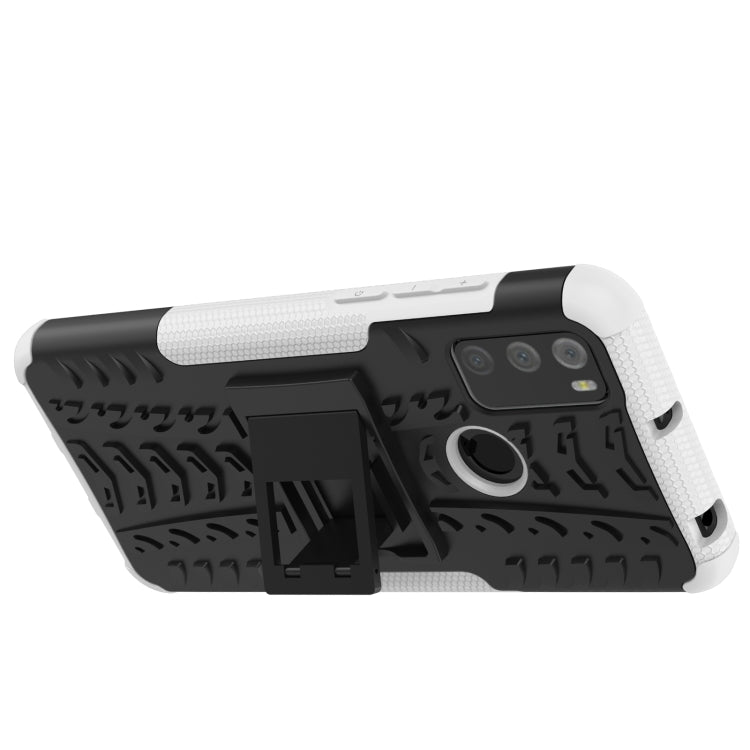 For Alcatel 3L (2021) Tire Texture Shockproof TPU+PC Protective Case with Holder