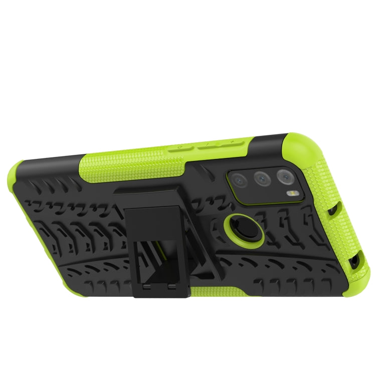 For Alcatel 3L (2021) Tire Texture Shockproof TPU+PC Protective Case with Holder