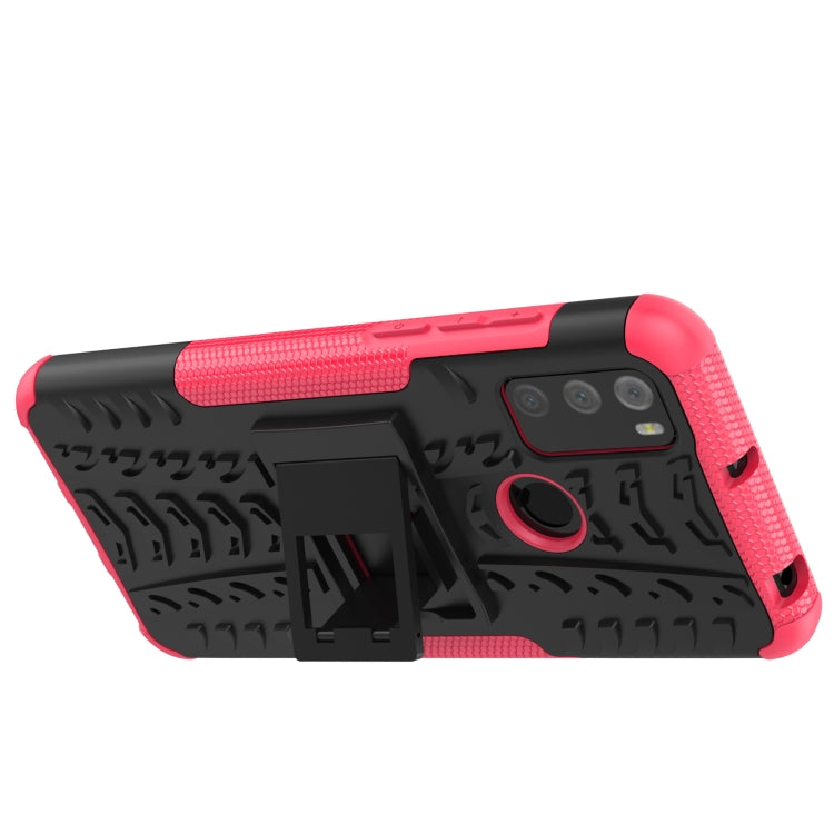 For Alcatel 3L (2021) Tire Texture Shockproof TPU+PC Protective Case with Holder