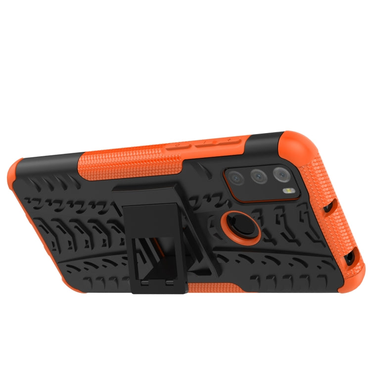 For Alcatel 3L (2021) Tire Texture Shockproof TPU+PC Protective Case with Holder