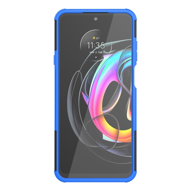 For Motorola Edge 20 Lite Tire Texture Shockproof TPU+PC Protective Case with Holder