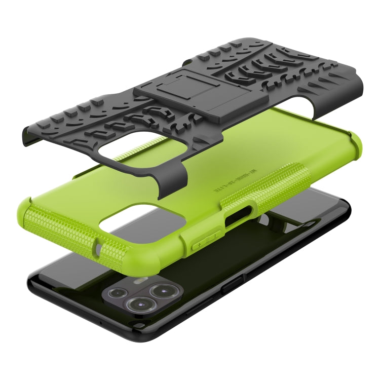 For Motorola Edge 20 Lite Tire Texture Shockproof TPU+PC Protective Case with Holder