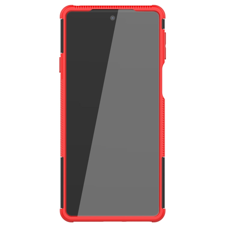 For Motorola Edge 20 Tire Texture Shockproof TPU+PC Protective Case with Holder