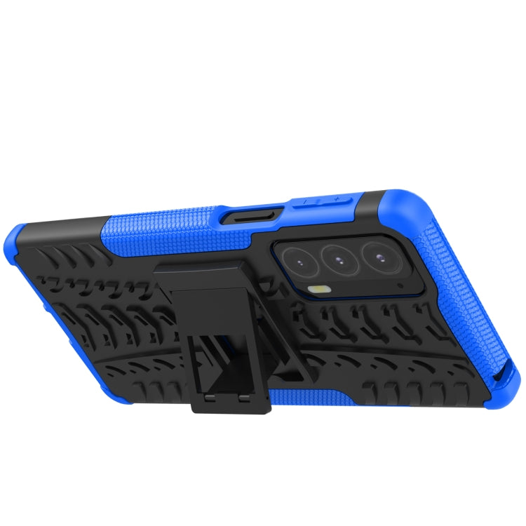 For Motorola Edge 20 Tire Texture Shockproof TPU+PC Protective Case with Holder