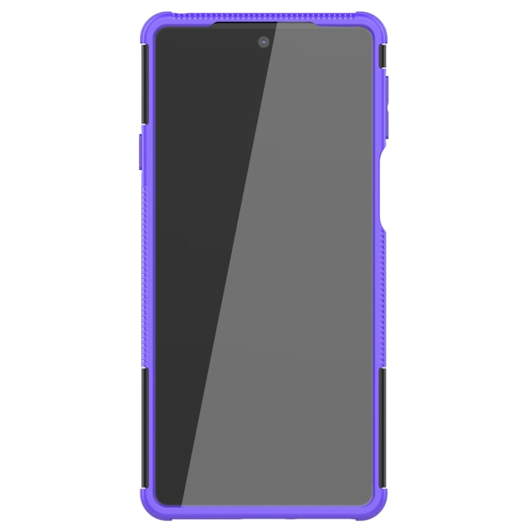 For Motorola Edge 20 Tire Texture Shockproof TPU+PC Protective Case with Holder