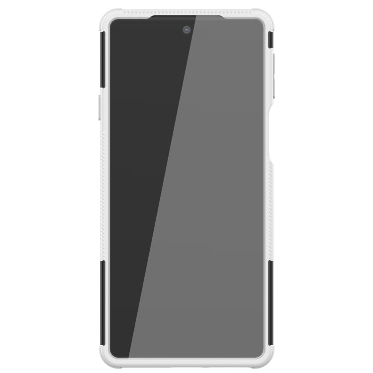 For Motorola Edge 20 Tire Texture Shockproof TPU+PC Protective Case with Holder