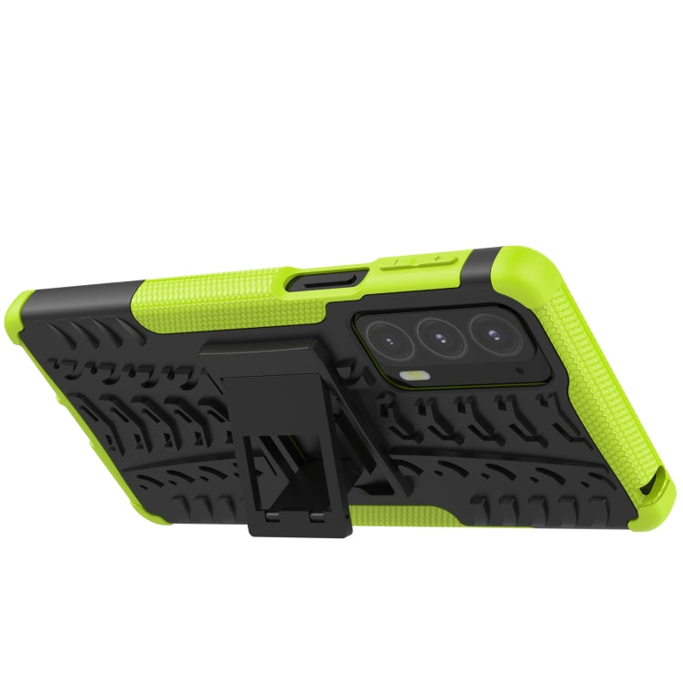 For Motorola Edge 20 Tire Texture Shockproof TPU+PC Protective Case with Holder