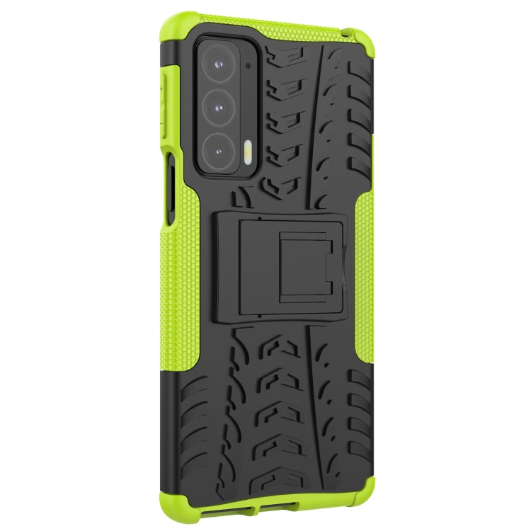 For Motorola Edge 20 Tire Texture Shockproof TPU+PC Protective Case with Holder