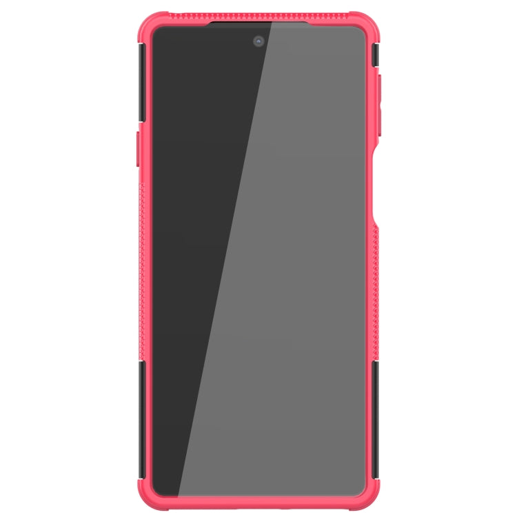 For Motorola Edge 20 Tire Texture Shockproof TPU+PC Protective Case with Holder
