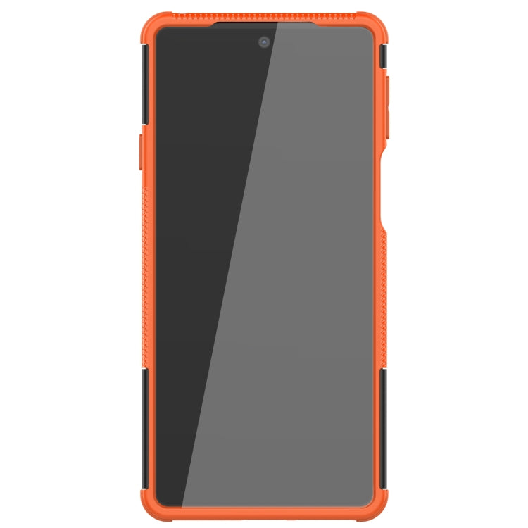 For Motorola Edge 20 Tire Texture Shockproof TPU+PC Protective Case with Holder