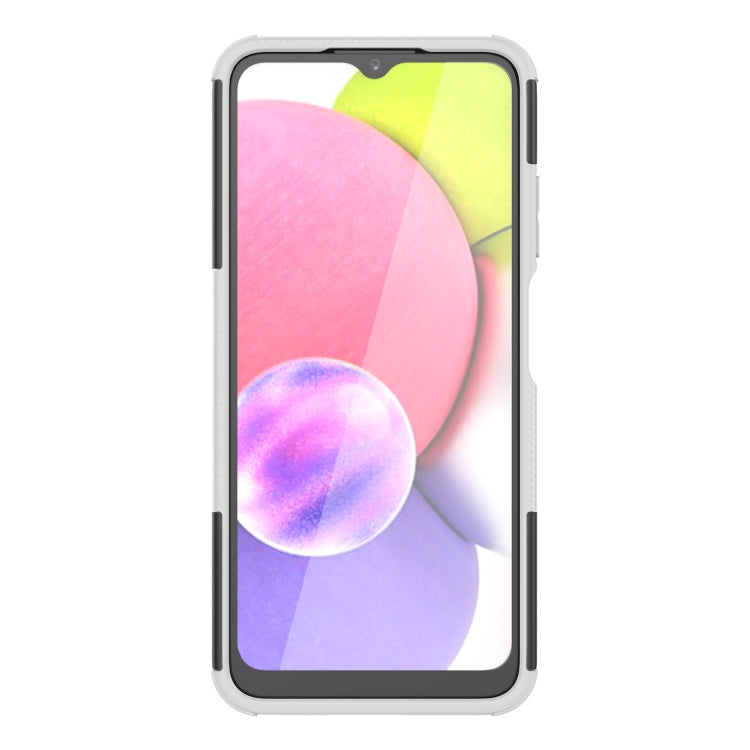 For Samsung Galaxy A03S 166mm Tire Texture Shockproof TPU+PC Protective Case with Holder