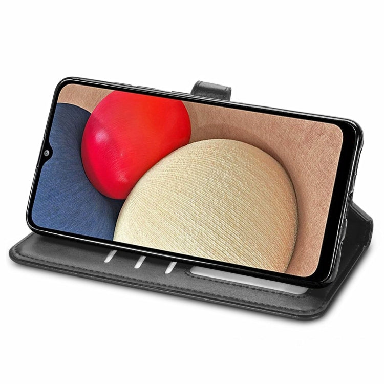 For Samsung Galaxy A03s 166mm Solid Color Leather Buckle Phone Case with Lanyard & Photo Frame & Card Slot & Wallet & Stand Function
