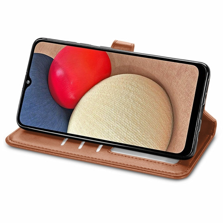 For Samsung Galaxy A03s 166mm Solid Color Leather Buckle Phone Case with Lanyard & Photo Frame & Card Slot & Wallet & Stand Function