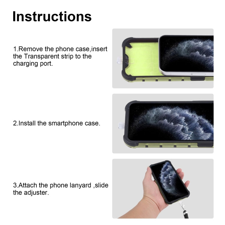 For Samsung Galaxy A03s 166mm Shockproof Honeycomb PC + TPU Case with Neck Lanyard