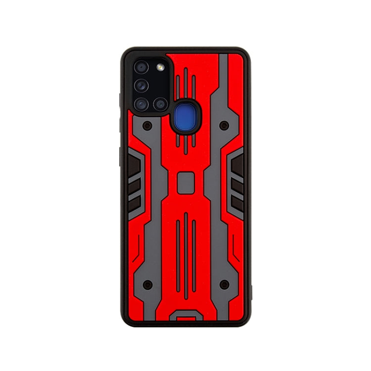 For Samsung Galaxy A21s Armor Matte PC + TPU Shockproof Case