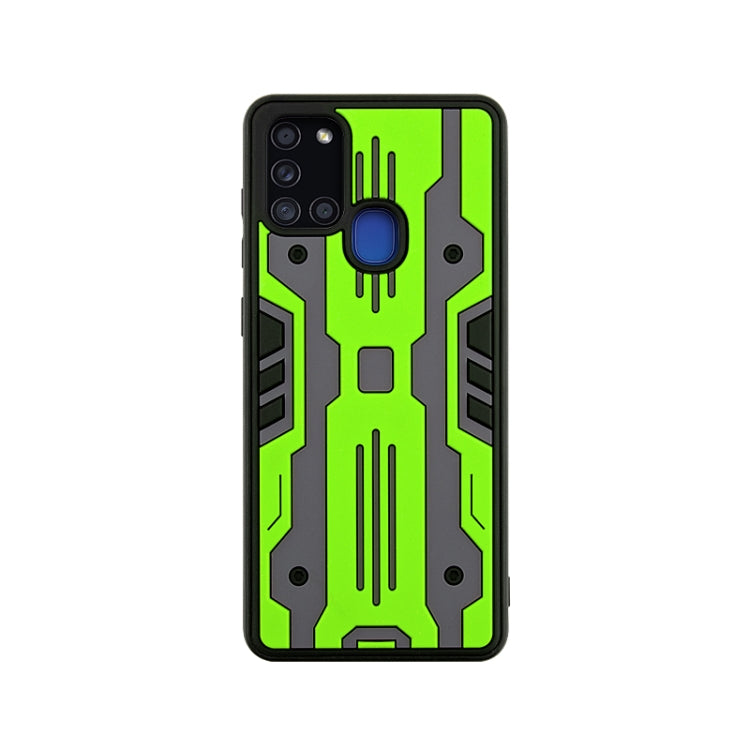 For Samsung Galaxy A21s Armor Matte PC + TPU Shockproof Case
