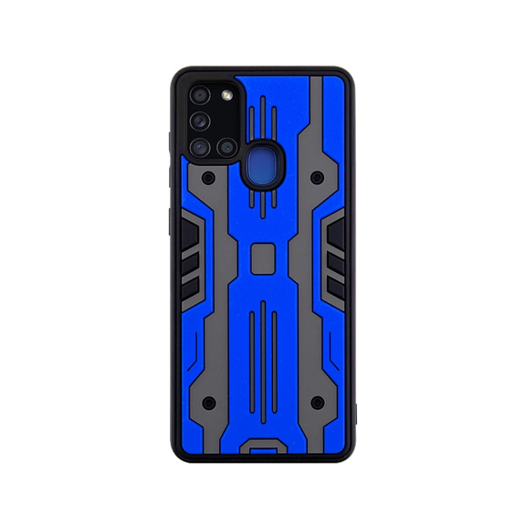 For Samsung Galaxy A21s Armor Matte PC + TPU Shockproof Case