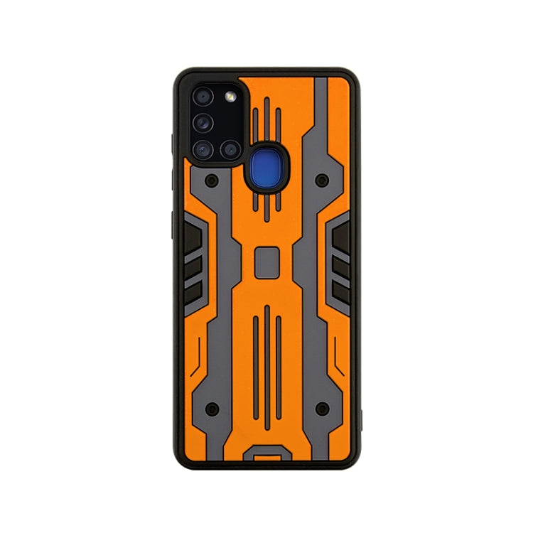 For Samsung Galaxy A21s Armor Matte PC + TPU Shockproof Case