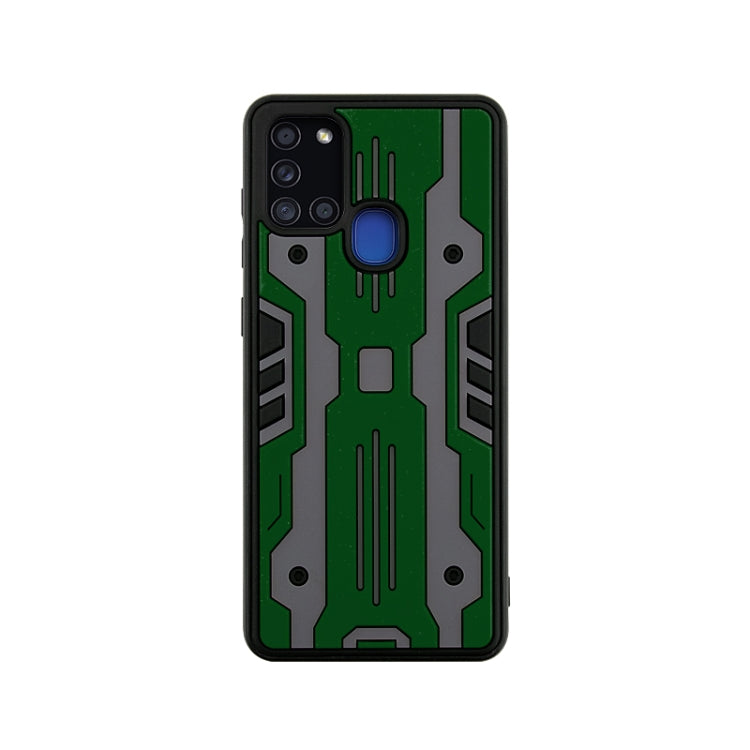 For Samsung Galaxy A21s Armor Matte PC + TPU Shockproof Case