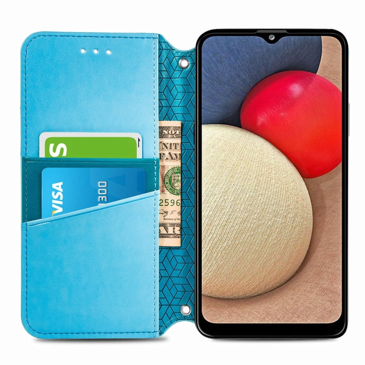For Samsung Galaxy A03s 166mm Blooming Mandala Embossed Pattern Magnetic Horizontal Flip Leather Case with Holder & Card Slots & Wallet