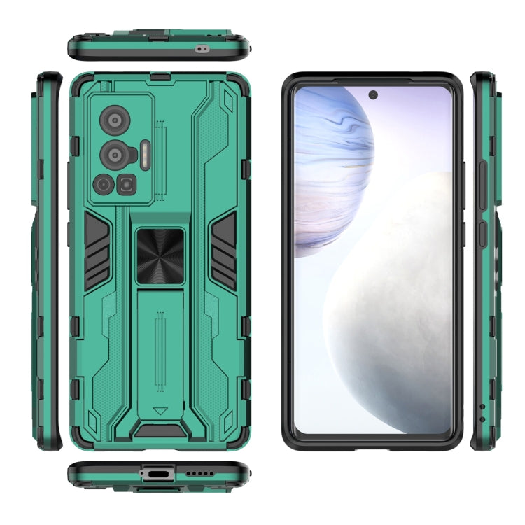 For vivo X70 Pro Supersonic PC + TPU Shock-proof Protective Case with Holder