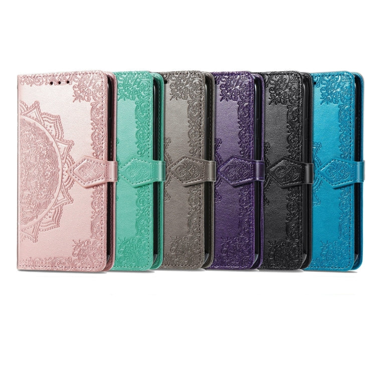 For Samsung Galaxy A03s 166mm Mandala Flower Embossed Horizontal Flip Leather Case with Holder & Three Card Slots & Wallet & Lanyard