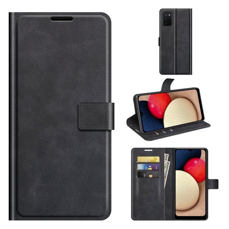 For Samsung Galaxy A03s 166mm Retro Calf Pattern Buckle Horizontal Flip Leather Case with Holder & Card Slots & Wallet