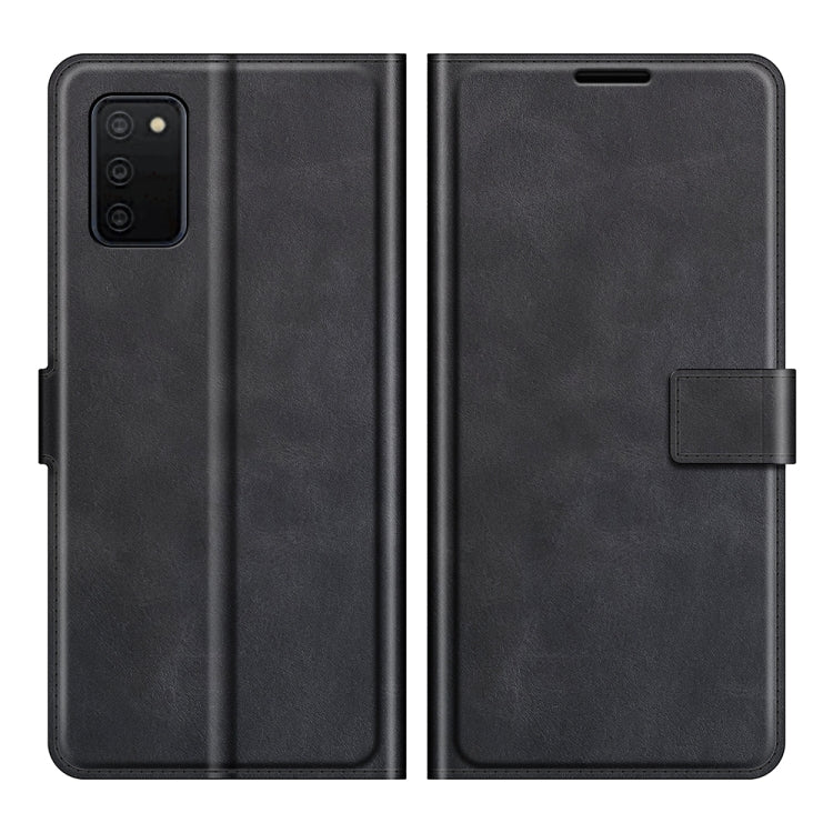 For Samsung Galaxy A03s 166mm Retro Calf Pattern Buckle Horizontal Flip Leather Case with Holder & Card Slots & Wallet