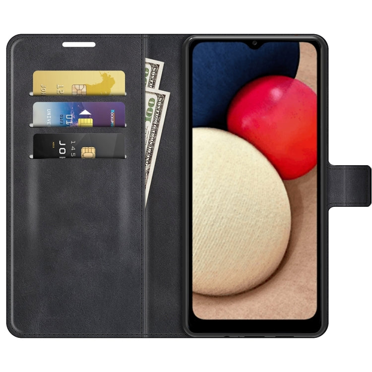 For Samsung Galaxy A03s 166mm Retro Calf Pattern Buckle Horizontal Flip Leather Case with Holder & Card Slots & Wallet