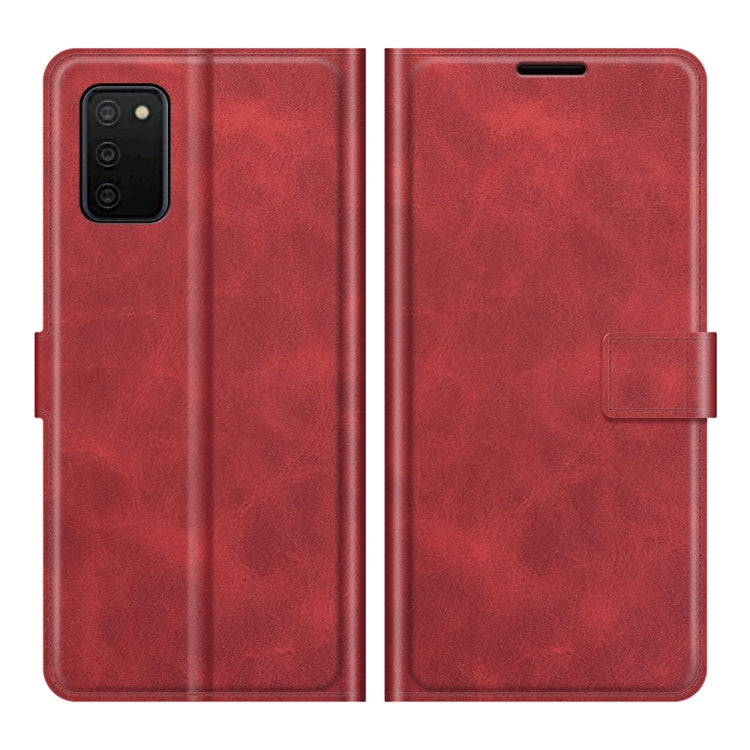 For Samsung Galaxy A03s 166mm Retro Calf Pattern Buckle Horizontal Flip Leather Case with Holder & Card Slots & Wallet