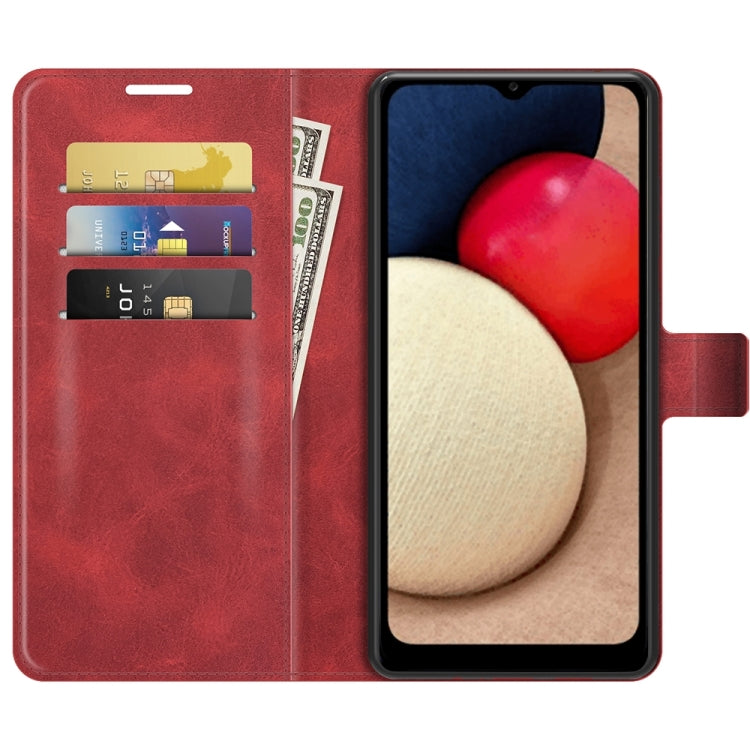For Samsung Galaxy A03s 166mm Retro Calf Pattern Buckle Horizontal Flip Leather Case with Holder & Card Slots & Wallet