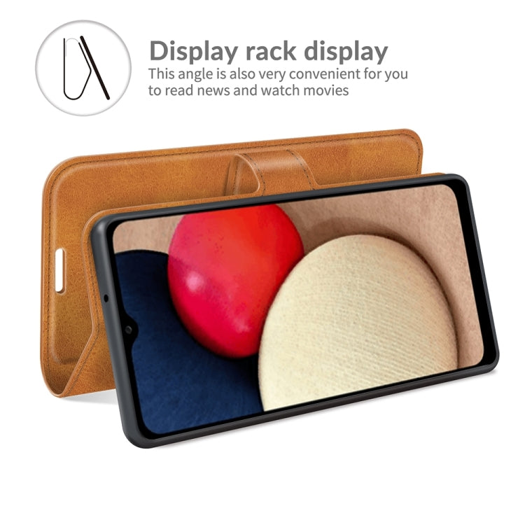 For Samsung Galaxy A03s 166mm Retro Calf Pattern Buckle Horizontal Flip Leather Case with Holder & Card Slots & Wallet